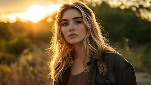 Sunset wind braids quiet thoughts around a golden gaze