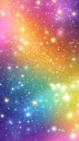 Stardust rivers swirl through a rainbow nebula of soft light