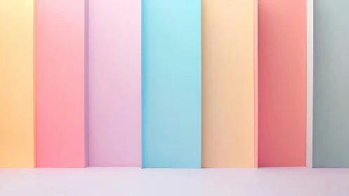 Pastel pillars quietly parade in a soft geometric rhythm