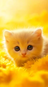 Golden Kitten with Luminous Gaze.
