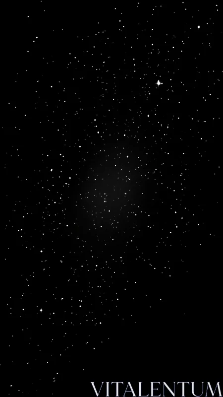 Dense starfield is displayed against uniform black background