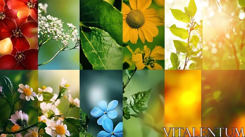 Vibrant Flower and Nature Collage Grid