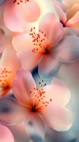Luminous Bloom Dance: Radiant Petals Whisper Soft Brilliance.