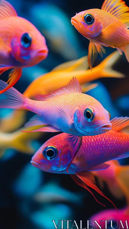 Neon reef dreamfish glide through a glowing twilight current.