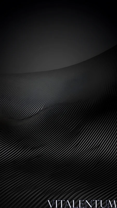 Black parametric wavefield with flowing striped topology.