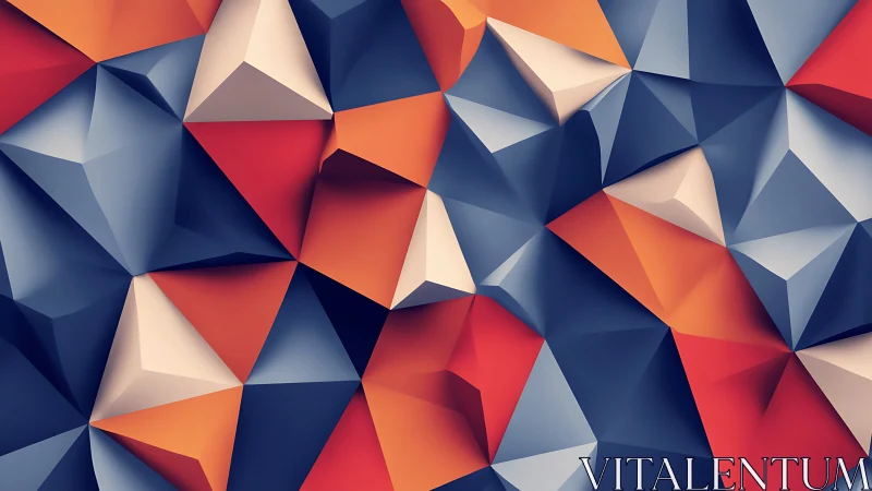 Soft geometric peaks in cozy blue, coral, and cream.