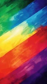 Diagonal chromatic spectrum with dynamic painterly gradients.