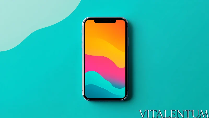 Vibrant Mobile Device Wallpaper Mockup.