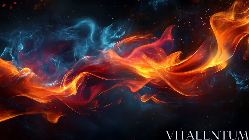 Fire and Ice Collision: A Cosmic Dance of Elemental Forces.