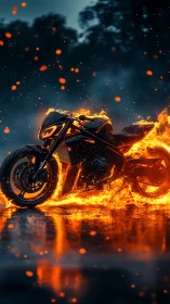 Inferno street bike rides the edge between storm and flame.