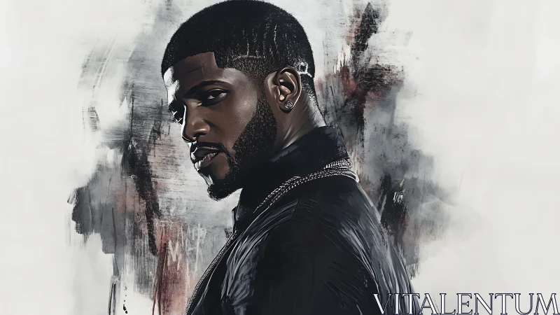 Brooding urban icon carved from smoky digital brushstrokes.