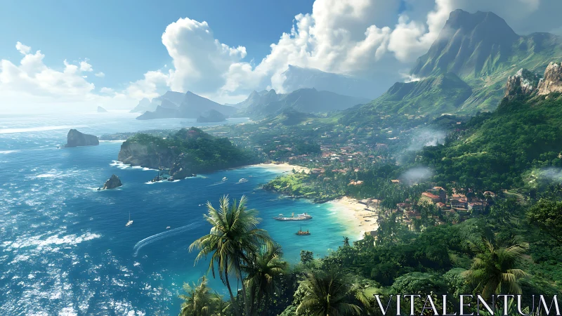 Tropical Paradise Where Mountains Meet Crystalline Waters