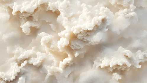 Soft Creamy Cloudscape in Dreamy Abstract Digital Art Style.