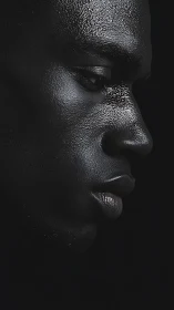 Midnight profile carved from light and quiet resolve.