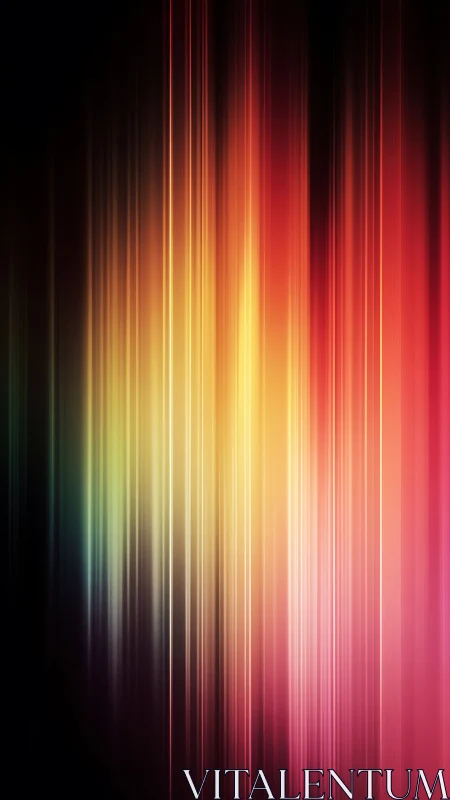Vertical neon light streaks form radiant color spectrum.