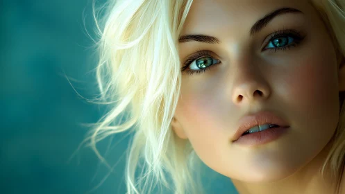 High-resolution digital portrait with teal ocular reflections.