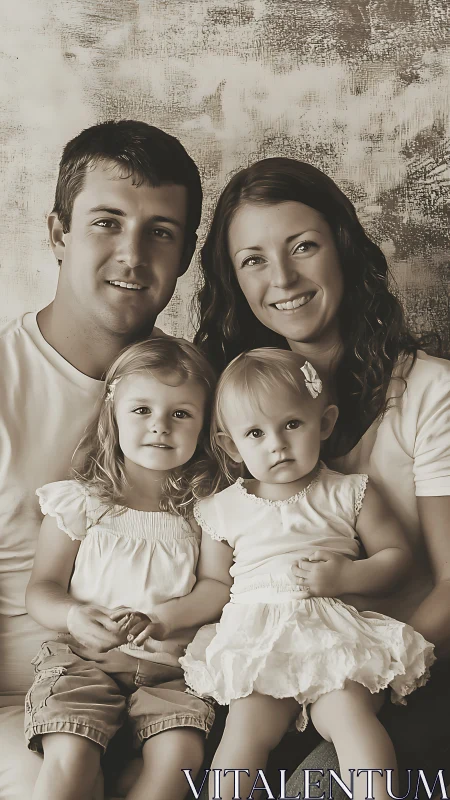 Family Portrait with Two Children