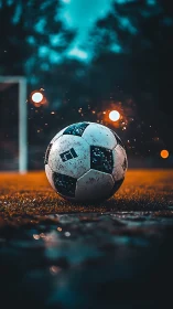 Evening match magic gathers around a worn soccer ball