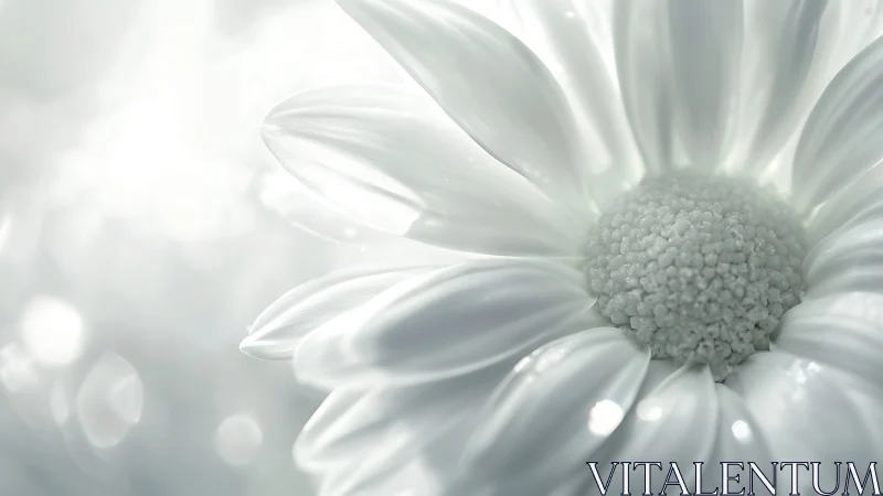 Delicate White Daisy Petals With Glowing Softness