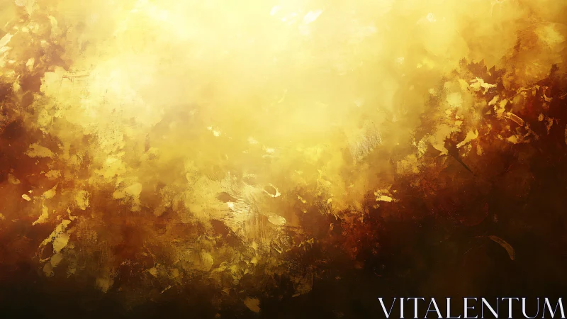 Golden light cascades over textured abstract horizon.