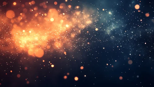 Bokeh particle nebula with dual-temperature luminous scatterfield.