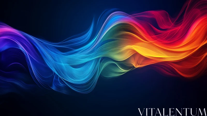 Spectral light-flow ribbons with fine filament gradients on dark