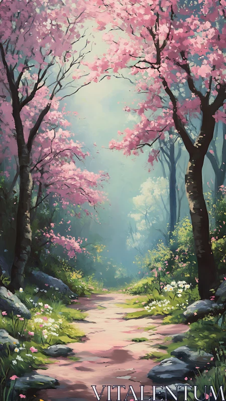 Soft spring forest path welcomes a gentle, peaceful wander