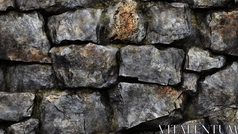 Weathered stone wall with rugged textures and quiet stories.