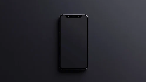 Modern Notch-Display Smartphone Against Dark Gradient Background