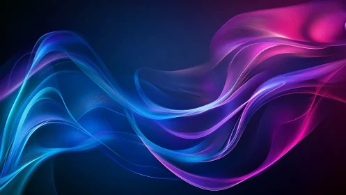 Velvet neon waves drifting across a midnight digital sky.