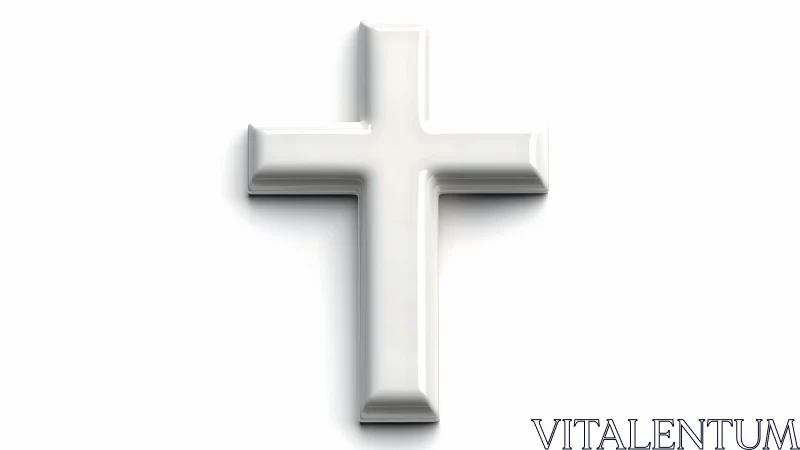 Gently glowing white cross offers a calm, reflective focus