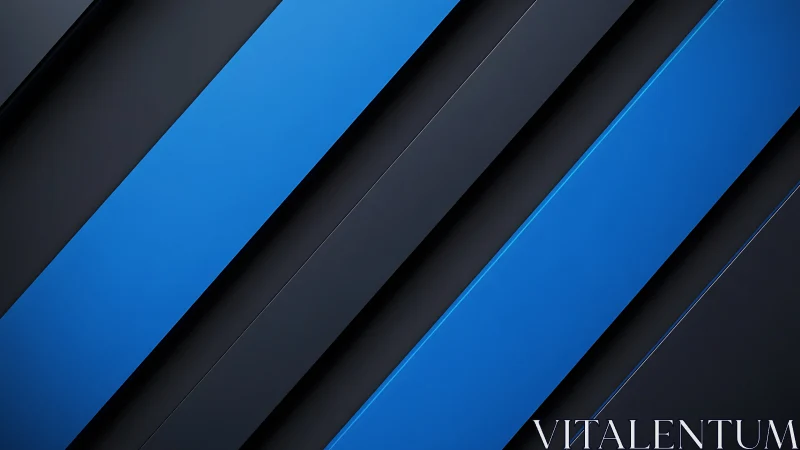 Diagonal blue composite panels with matte black separation bands