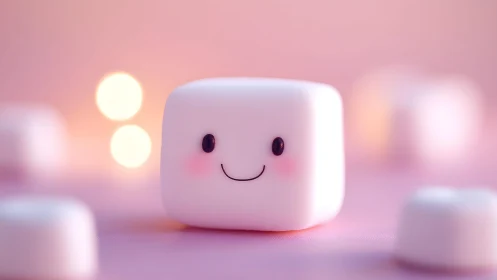 Marshmallow Dreamer: Joy Glowing in Cotton Candy Twilight.