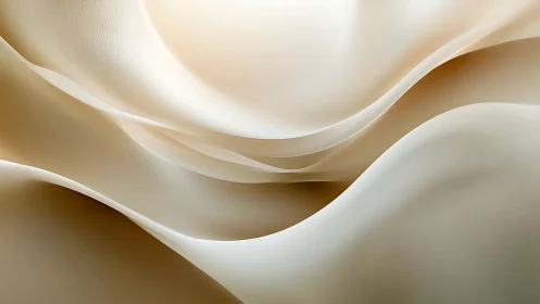 Gentle ivory waves of fabric drifting in soft, calm light.