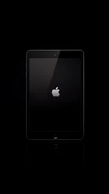 iPad Booting with Apple Logo on Black Background