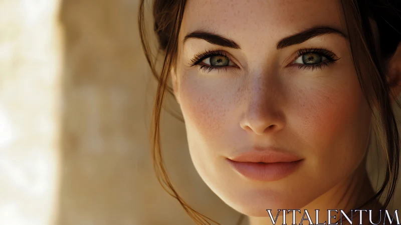 High-resolution female portrait with shallow depth of field lighting