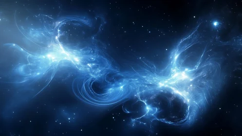 Starborn currents swirl through a luminous cosmic tide.