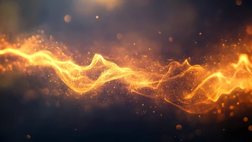 Molten Light Streams Through Space.