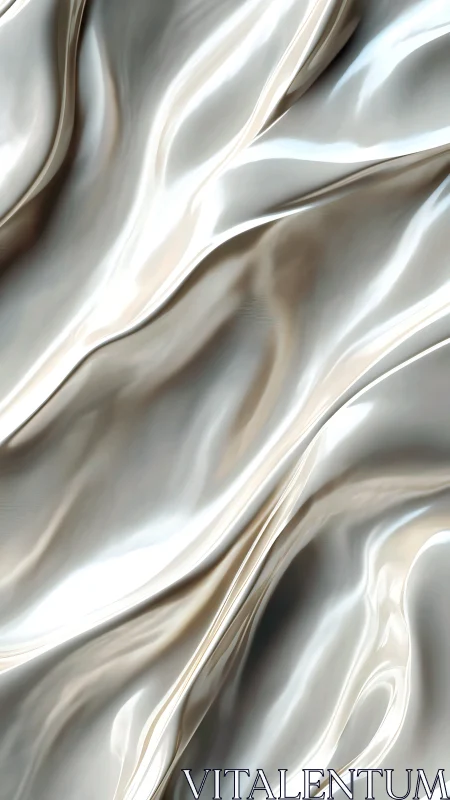 Pearlescent liquid folds with reflective metallic sheen study.