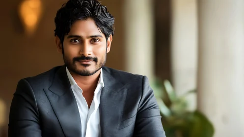 Warmly confident professional portrait in soft daylight glow.