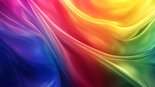 Chromatic silk waves in flowing multicolor gradient field.
