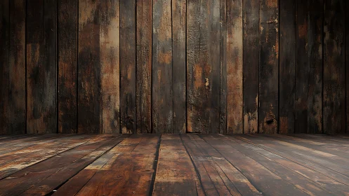 Aged wooden plank interior shows weathered surface detail clearly