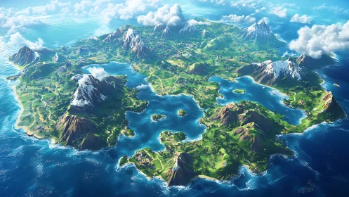 Breathtaking island archipelago rises from brilliant azure waters