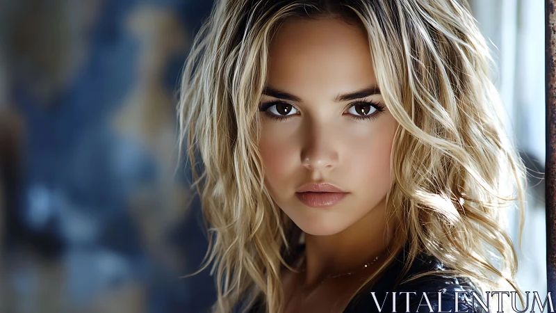 Centered close-up portrait with shallow depth and soft rim lighting