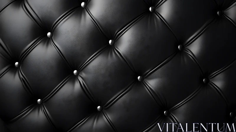 Velvet-black tufted leather grid with midnight gloss calm.