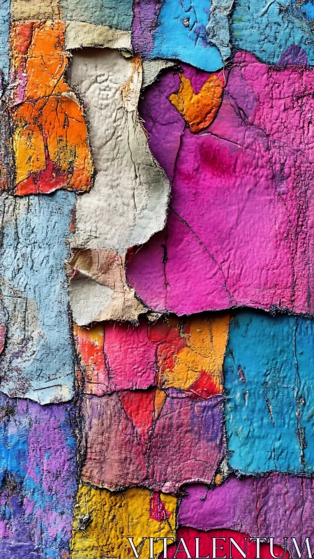 Peeling city-wall rainbow patched with stubborn vintage dreams.