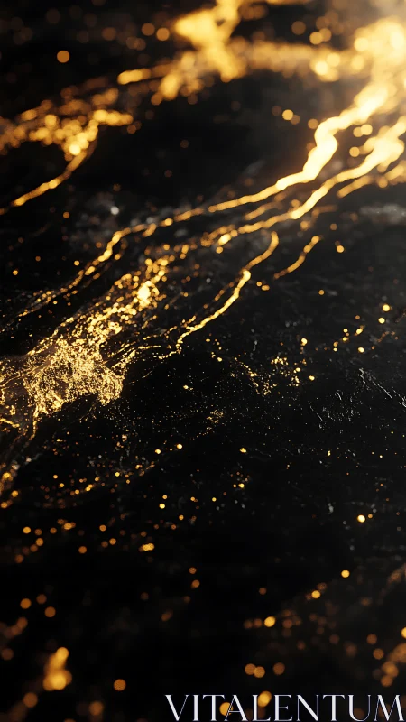 Golden light gently flows across a deep black canvas