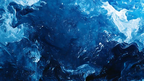 Gentle ocean blues swirling in a dreamy abstract embrace.