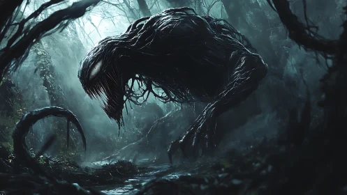 Forest gloomcrawler lurking in a tangle of living shadow.