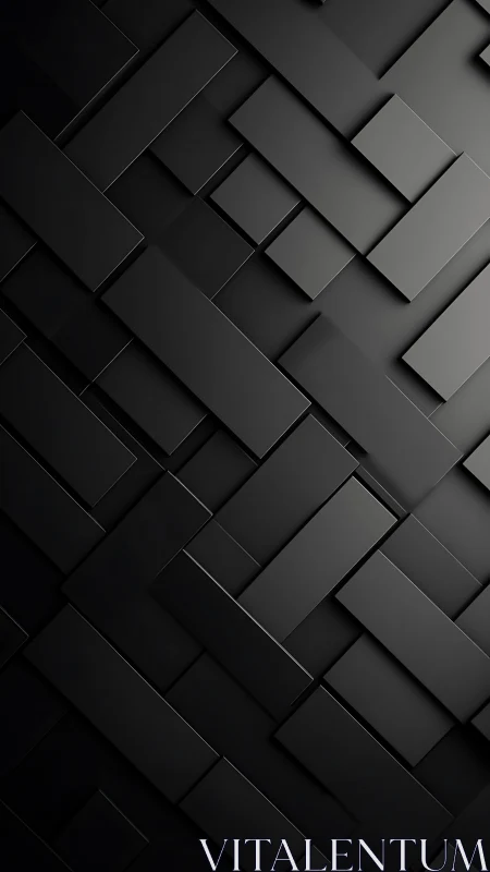 Layered black rectangular panels forming abstract grid.